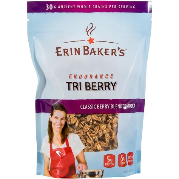 slide 1 of 1, Erin Baker's Endurance Granola Tri Berry, 12 oz