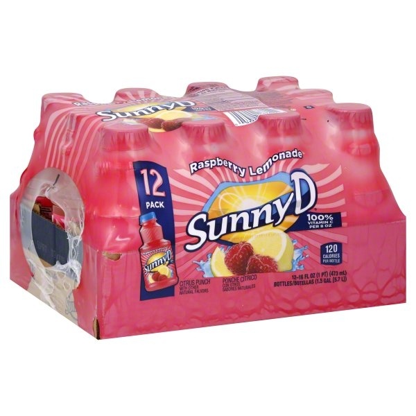 slide 1 of 1, Sunny D Raspberry Lemonade, 12 ct