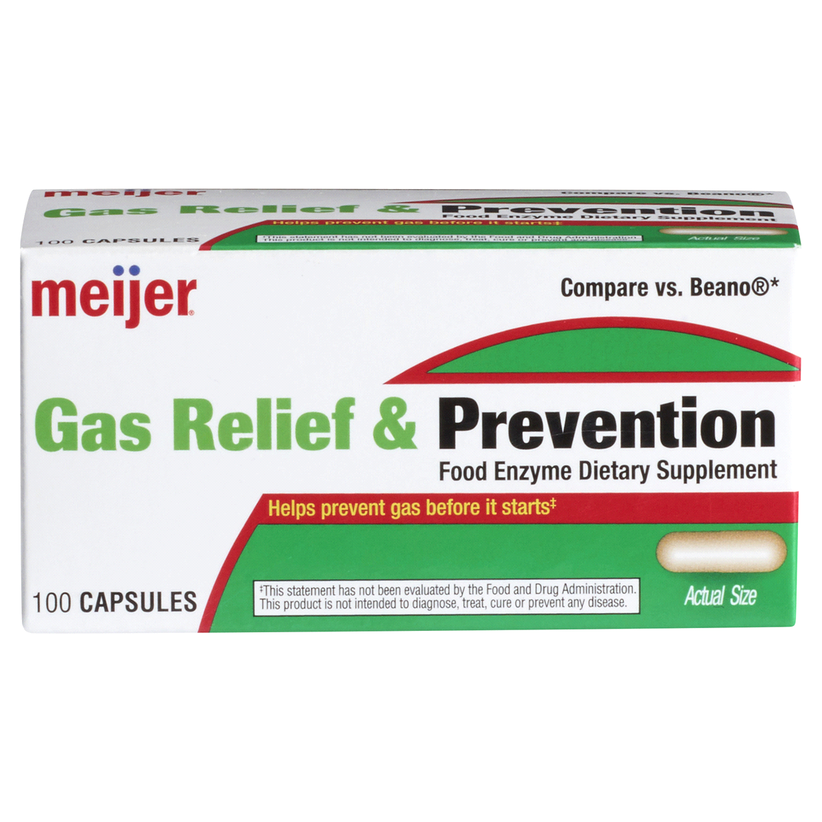 slide 1 of 3, Meijer Gas Relief & Prevention, 100 ct