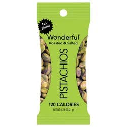 Wonderful Pistachios, No Shells Roasted & Salted Nuts, 0.75 Ounce Bag