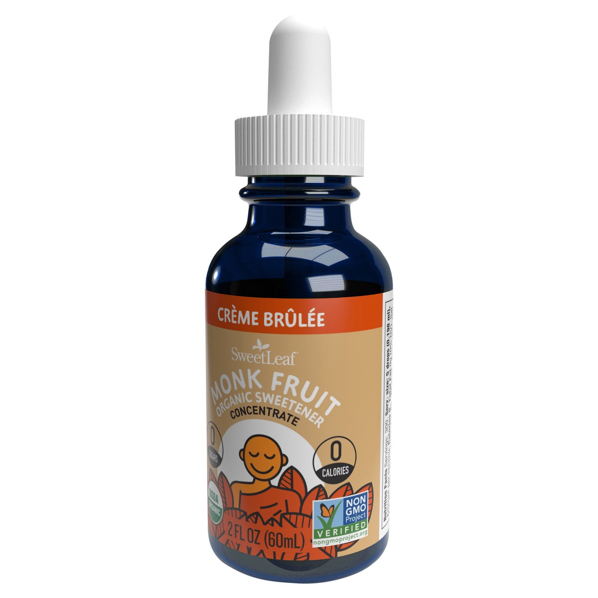slide 2 of 6, SweetLeaf Organic Monk Fruit Crème Brulee Flavored Liquid Sweetener, 2oz bottle, 2 fl oz