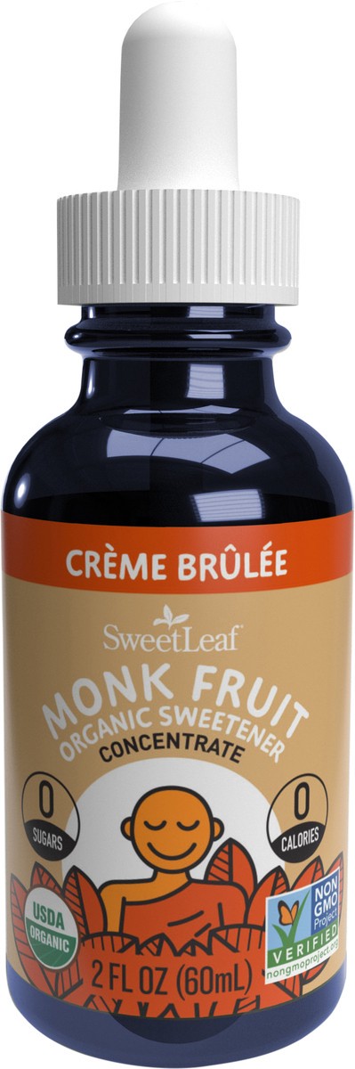 slide 3 of 6, SweetLeaf Organic Monk Fruit Crème Brulee Flavored Liquid Sweetener, 2oz bottle, 2 fl oz