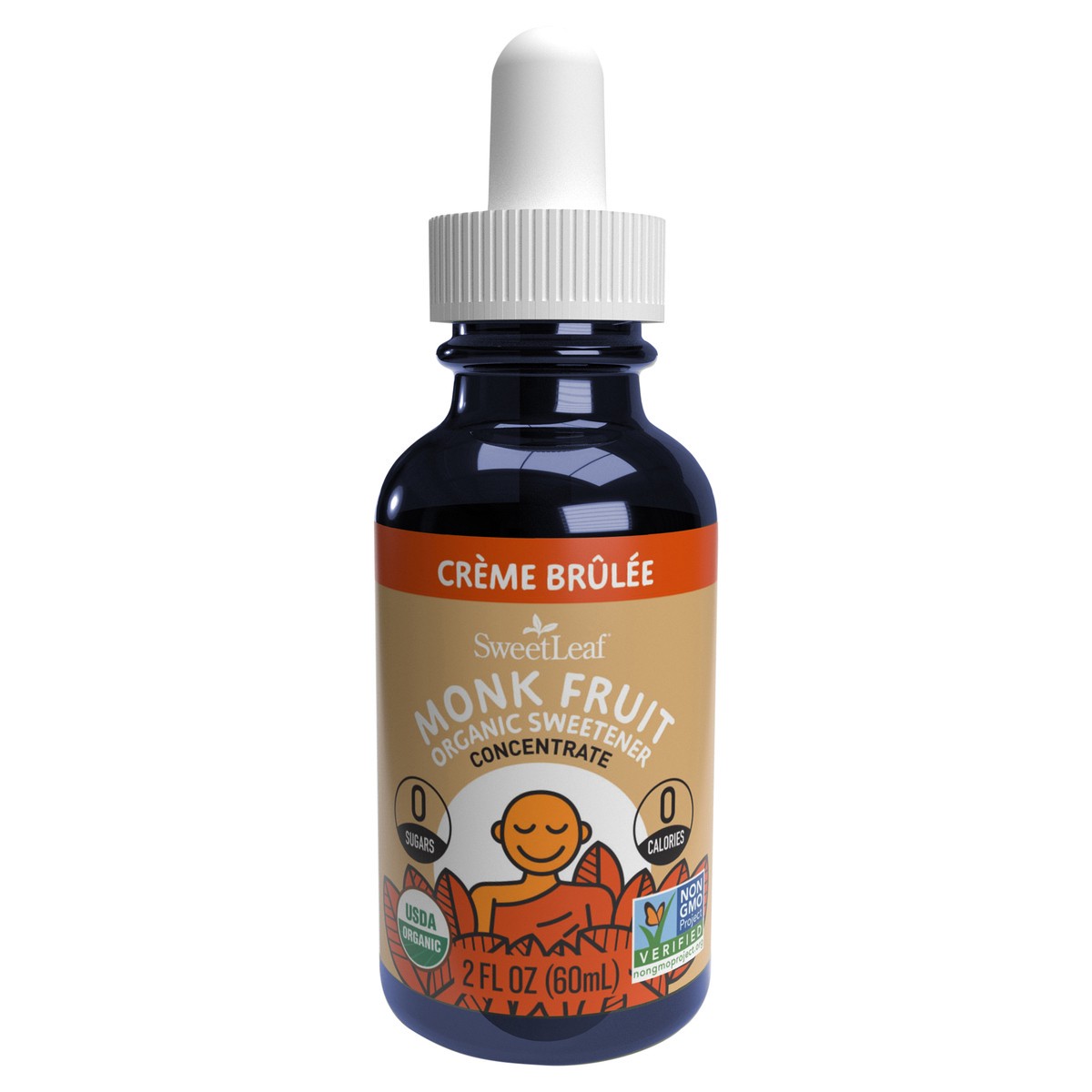slide 1 of 6, SweetLeaf Organic Monk Fruit Crème Brulee Flavored Liquid Sweetener, 2oz bottle, 2 fl oz