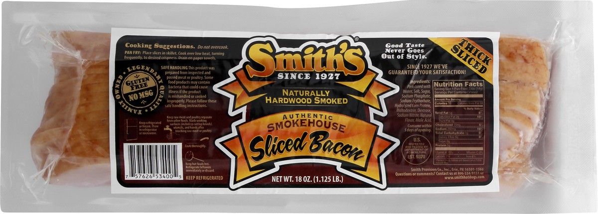 slide 1 of 9, Smith's Bacon 18 oz, 18 oz