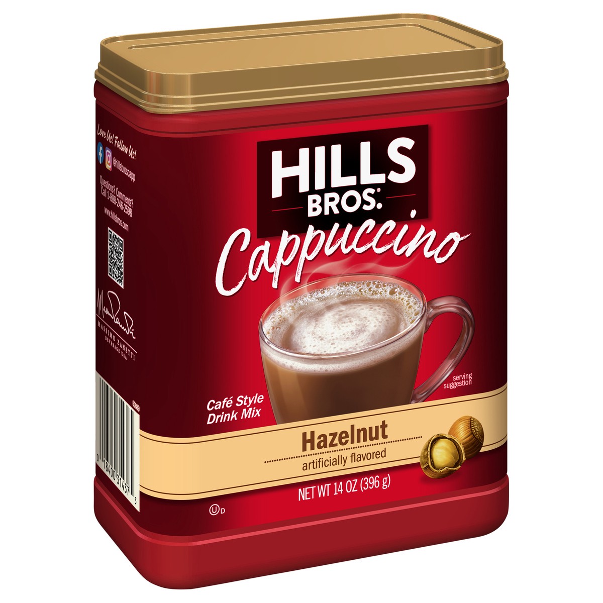 slide 2 of 9, Hills Bros. Hills Brothers Hazelnut Cappuccino, 14 oz