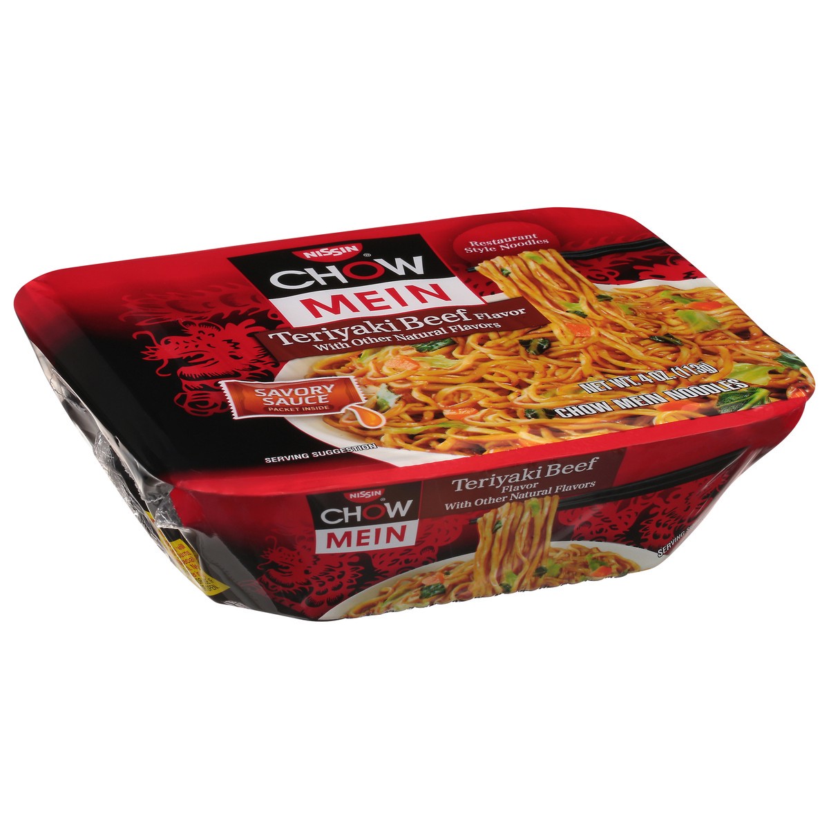 slide 9 of 9, Nissin Chow Mein Restaurant Style Teriyaki Beef Flavor Chow Mein Noodles 4 oz, 4 oz