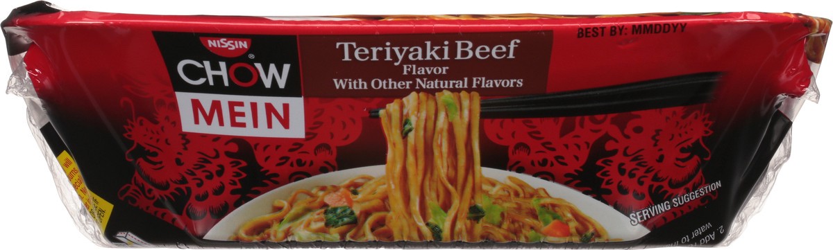 slide 3 of 9, Nissin Chow Mein Restaurant Style Teriyaki Beef Flavor Chow Mein Noodles 4 oz, 4 oz