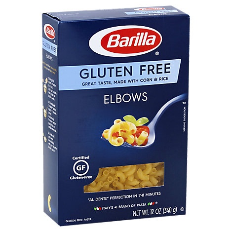 slide 1 of 1, Barilla Pasta Elbows Gluten Free Box, 12 oz
