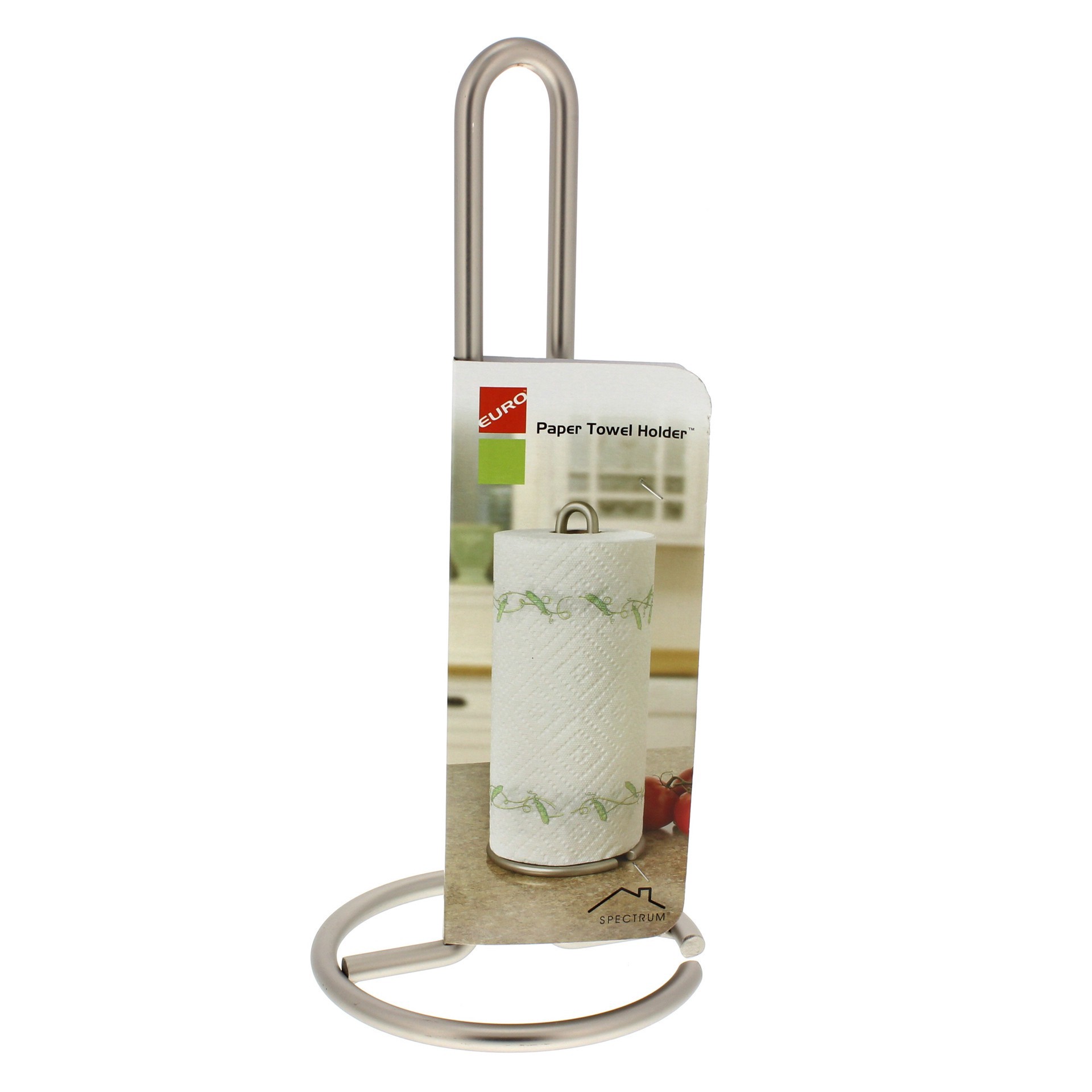 slide 1 of 1, Spectrum Euro Paper Towel Holder - Satin Nickel, 1 ct