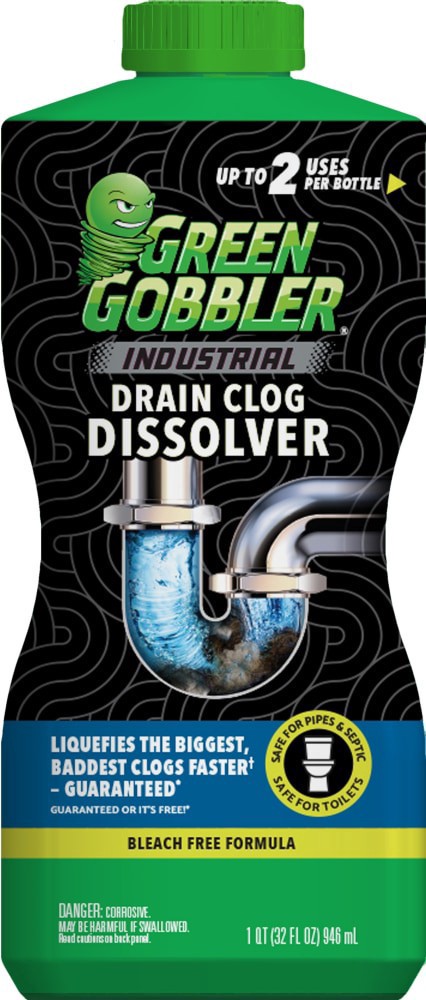 slide 2 of 2, Green Gobbler® Industrial Drain Clog Dissolver, 32 fl oz