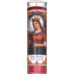 PRAYER CANDLE Star Novena Candle 8" Red "Santa Barbara"