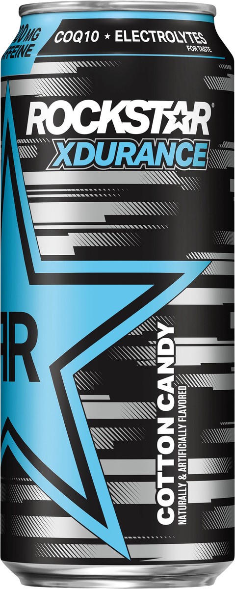 slide 1 of 6, Rockstar Xdurance Sugar Free Energy Drink Cotton Candy Naturally & Artificially Flavored - 16 oz, 16 fl oz