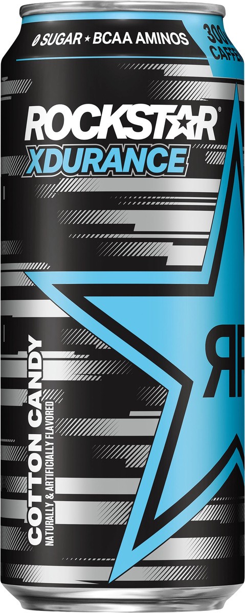 slide 5 of 6, Rockstar Xdurance Sugar Free Energy Drink Cotton Candy Naturally & Artificially Flavored - 16 oz, 16 fl oz