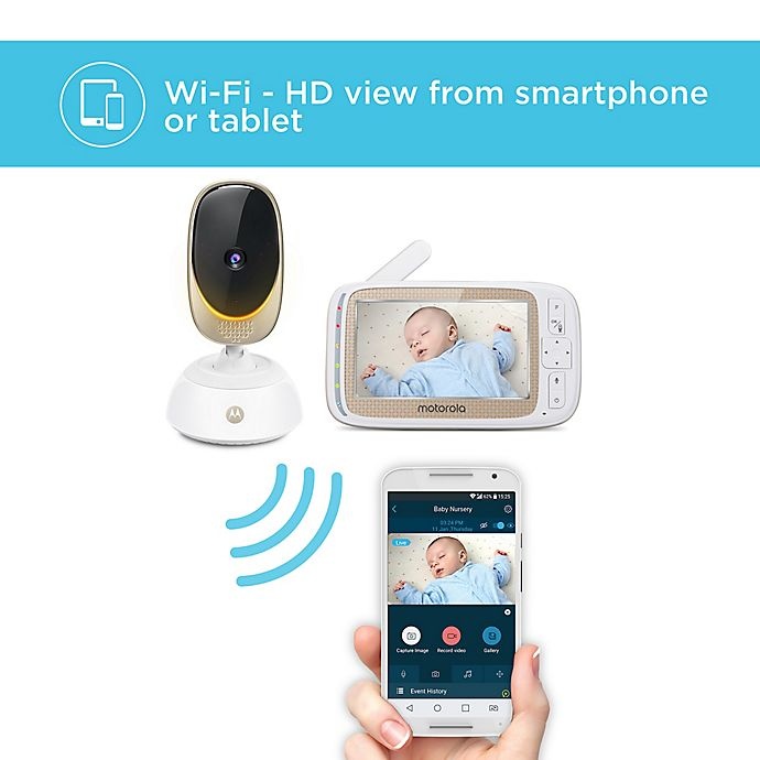 slide 4 of 8, Motorola Comfort85Connect Video Baby Monitor, 5 in