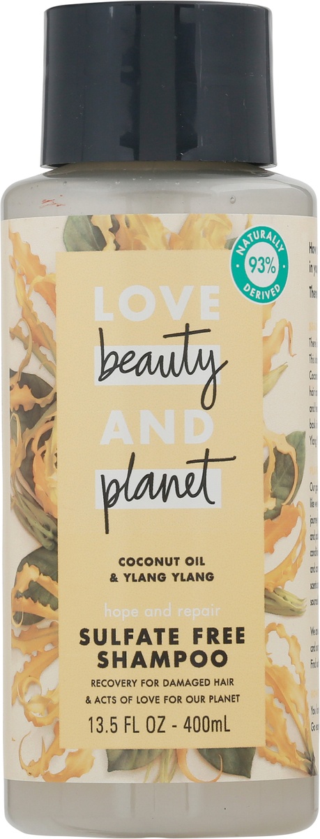 slide 8 of 10, Love Beauty and Planet Hope and Repair Coconut Oil & Ylang Ylang Shampoo, 13.5 fl oz