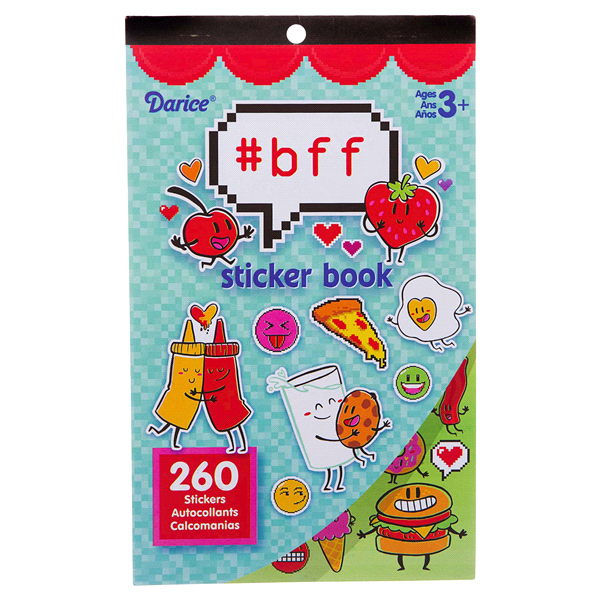 slide 1 of 1, Darice Sticker Book Hashtag BFF, 1 ct