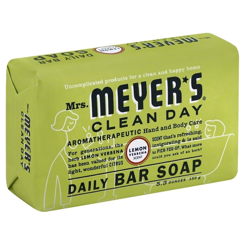 slide 1 of 2, Mrs. Meyer's Bar Soap, Daily, Lemon Verbena Scent, 5.3 oz