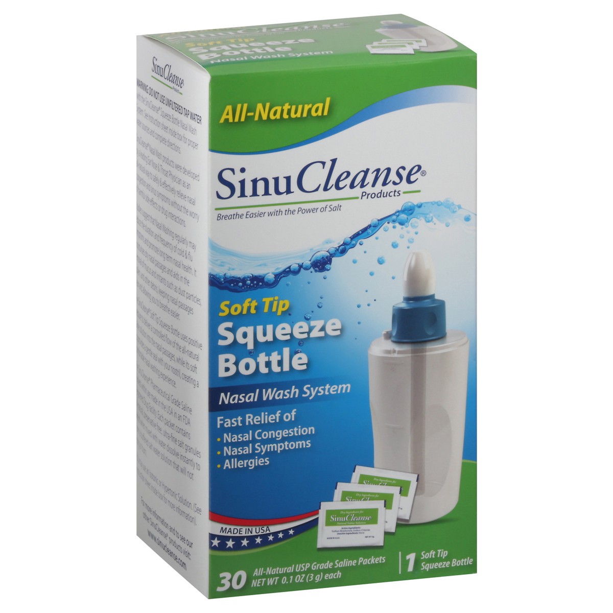 slide 3 of 9, Sinucleanse Soft Tip Squeeze Bottle Nasal Wash System 1 ea Box, 1 ct