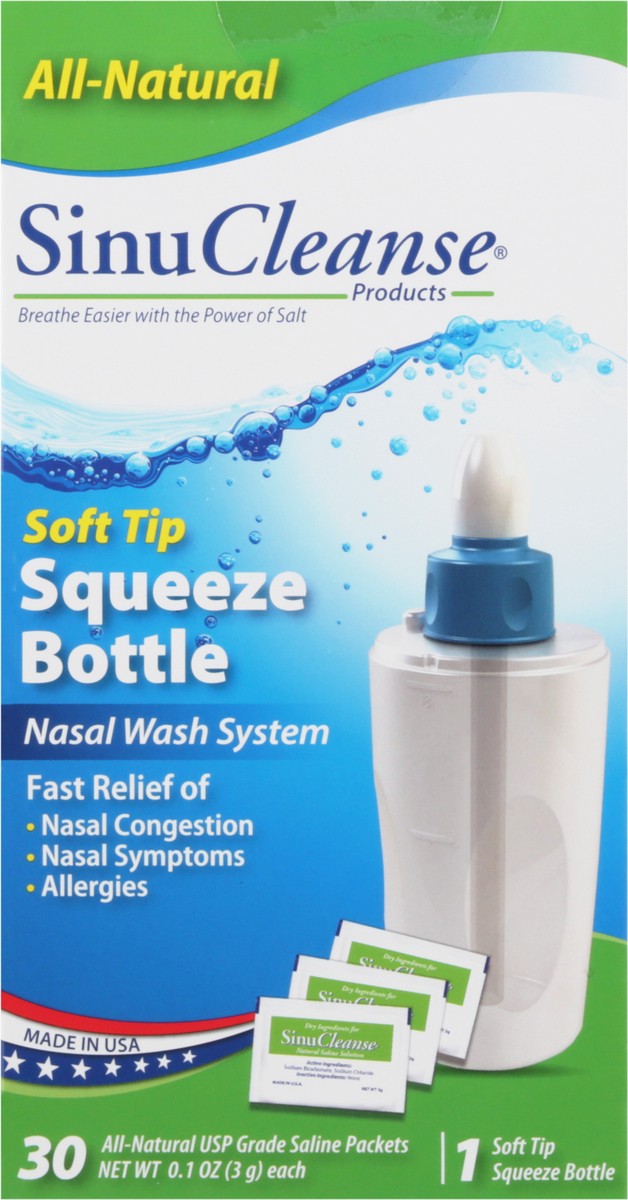 slide 4 of 9, Sinucleanse Soft Tip Squeeze Bottle Nasal Wash System 1 ea Box, 1 ct