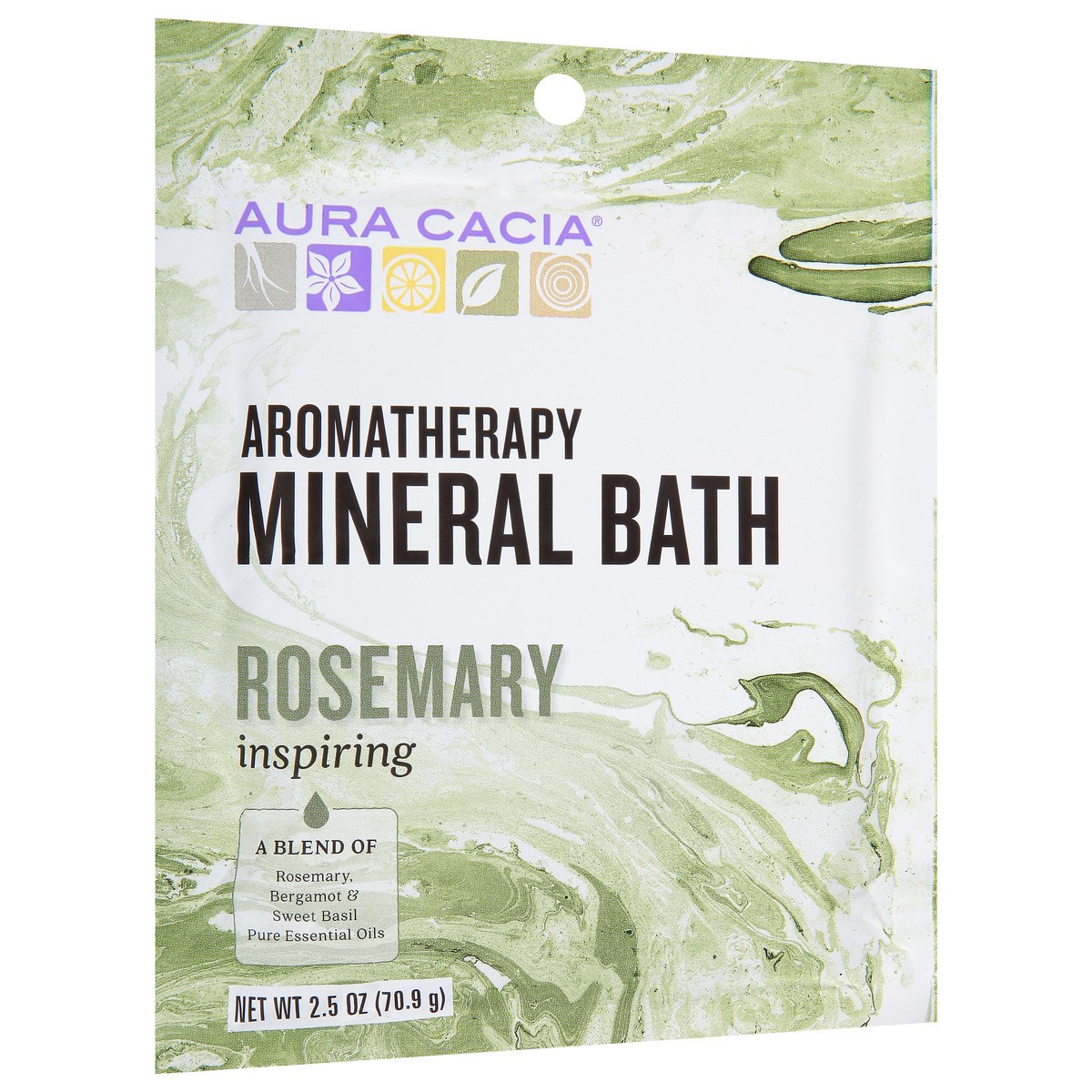 slide 2 of 9, Aura Cacia Inspiration Rosemary Aromatherapy Mineral Bath, 2.5 oz