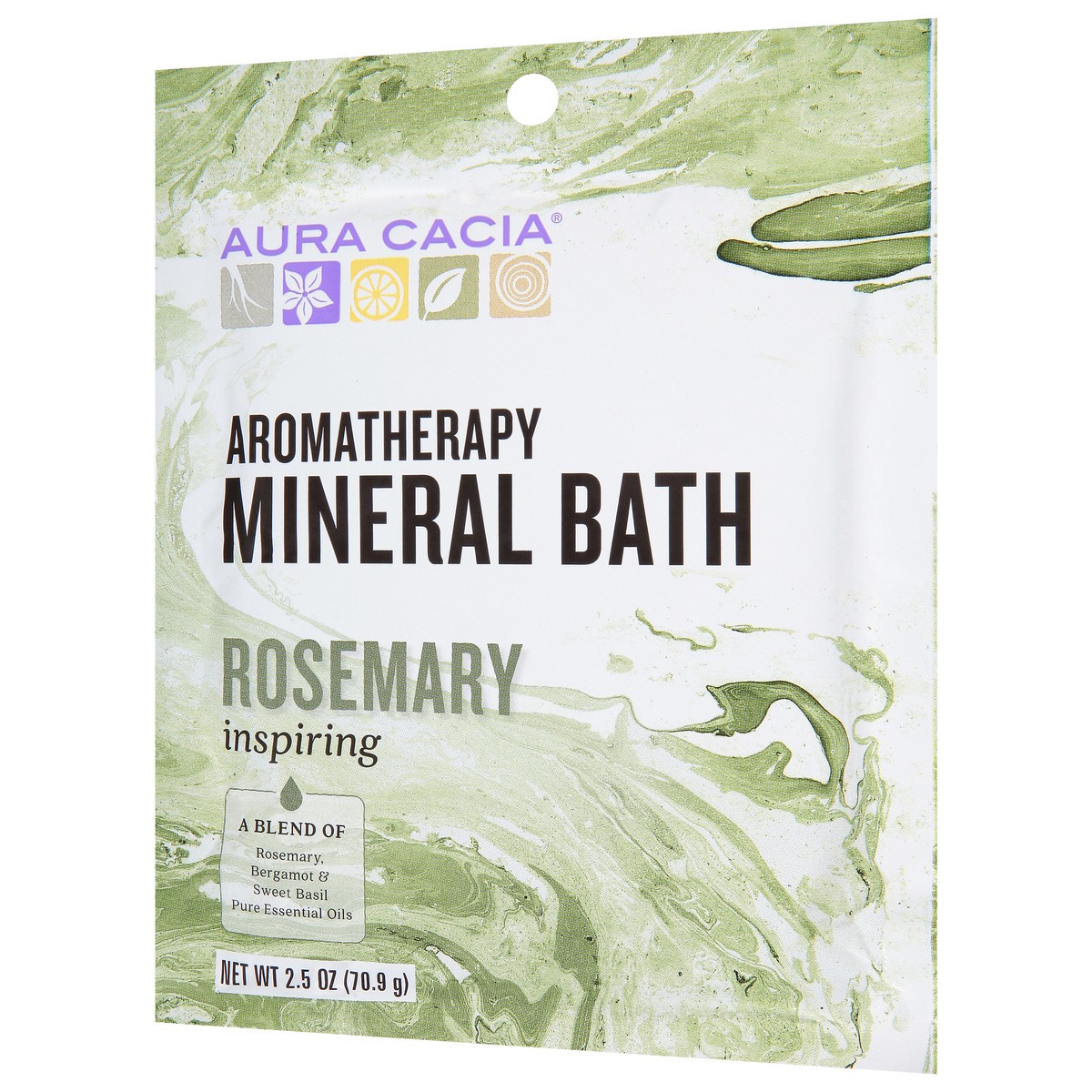 slide 3 of 9, Aura Cacia Inspiration Rosemary Aromatherapy Mineral Bath, 2.5 oz