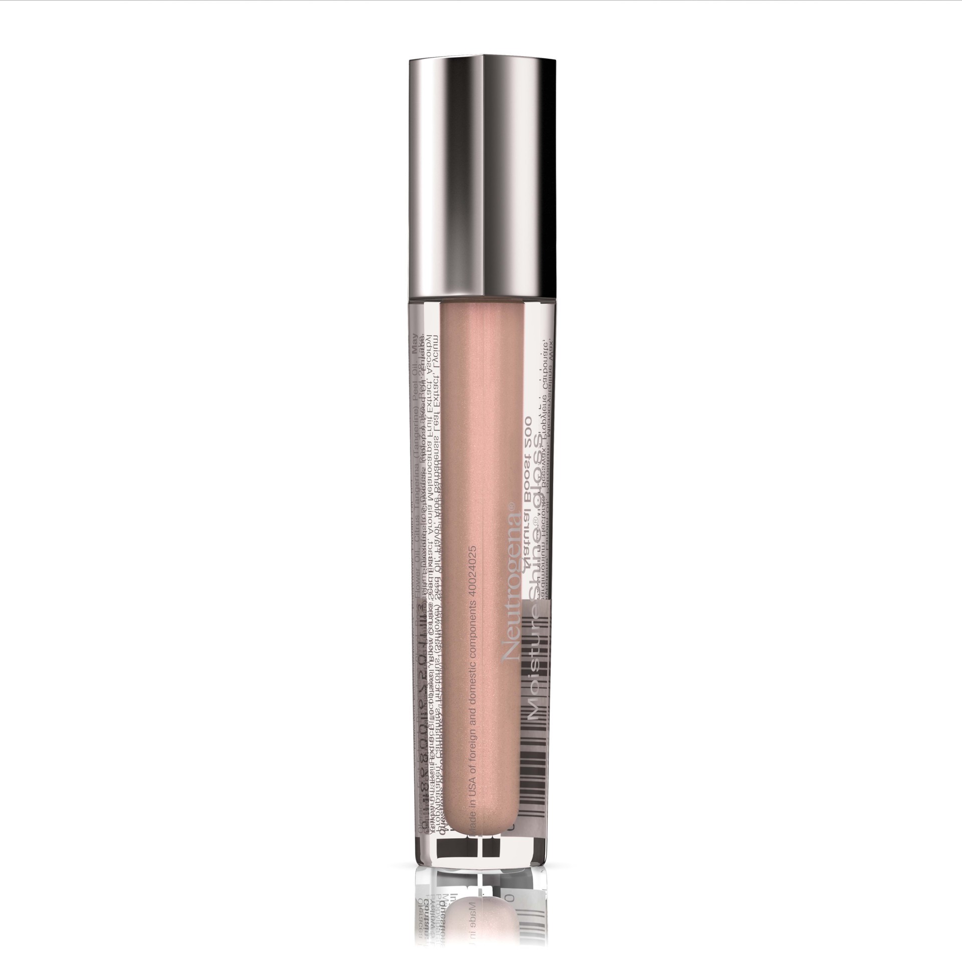 slide 4 of 5, Neutrogena MoistureShine Lip-Moisturizing Gloss, Berry-Scented and Sheer-Colored Conditioning Lip Gloss, Lightweight, Non-Sticky and Non-Tacky, Antioxidants, Natural Boost 200,.12 oz, 0.12 oz