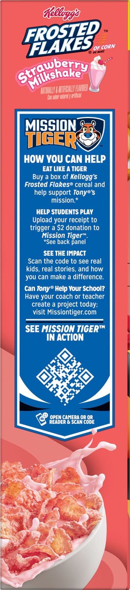 slide 3 of 13, Frosted Flakes Kellogg's Frosted Flakes Breakfast Cereal Strawberry Milkshake, Kids Cereal, 20.1 oz, 20.1 oz