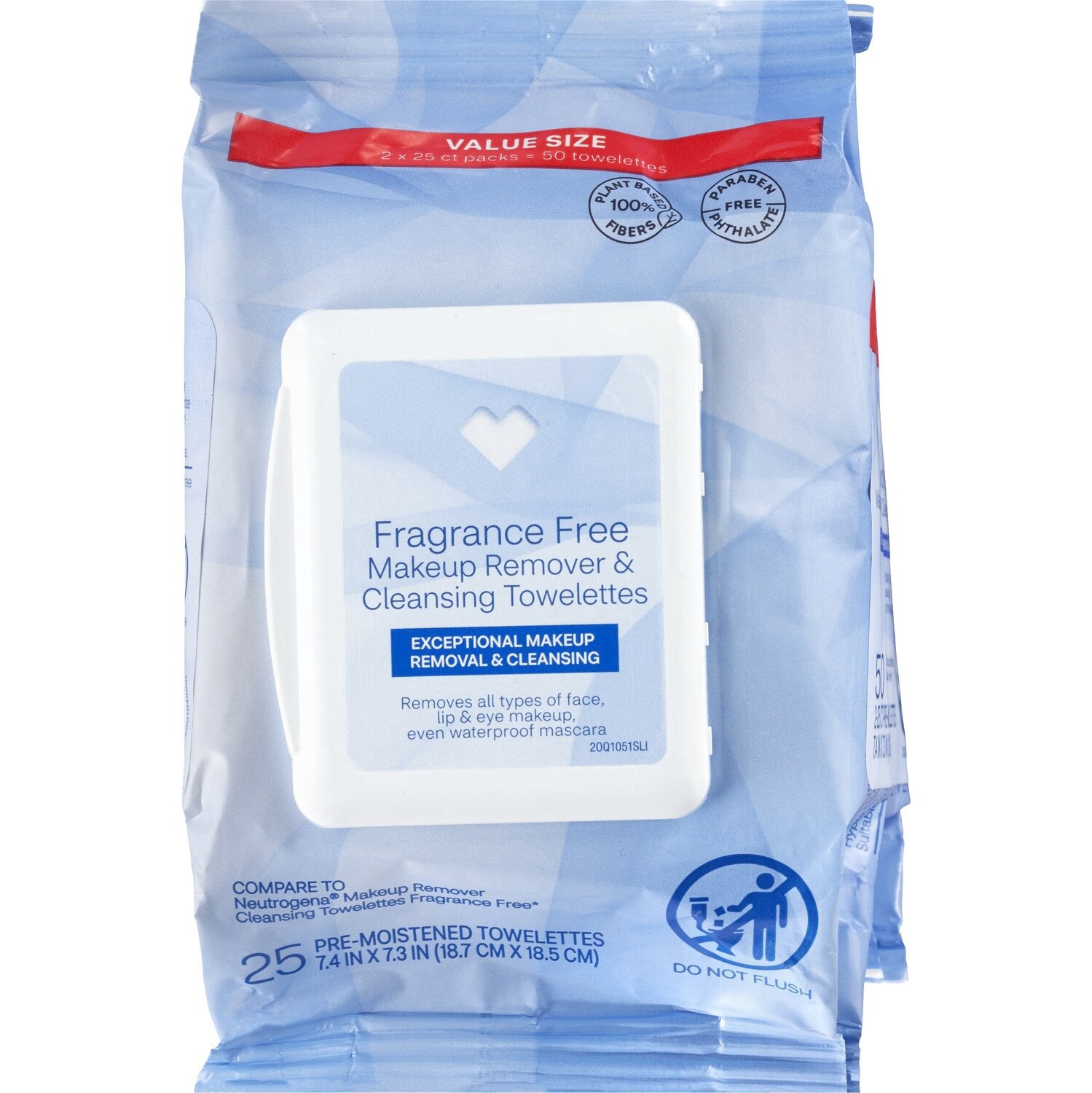 slide 1 of 1, CVS Beauty Fragrance-Free Cleansing And Makeup Remover Towelettes, 50Ct, 1 ct