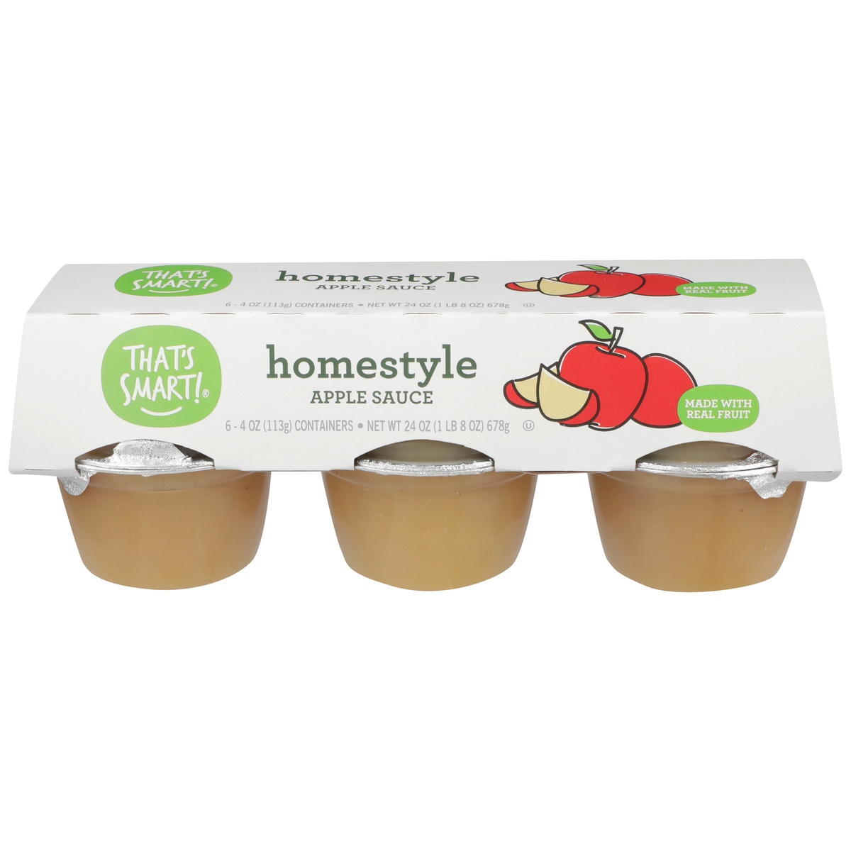 slide 1 of 1, That's Smart! Homestyle Apple Sauce, 24 oz