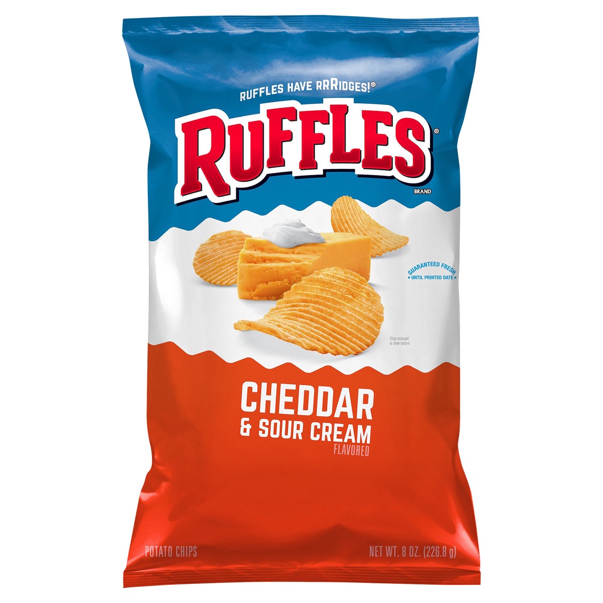 slide 6 of 6, Ruffles Cheddar & Sour Cream Potato Chips, 8 oz