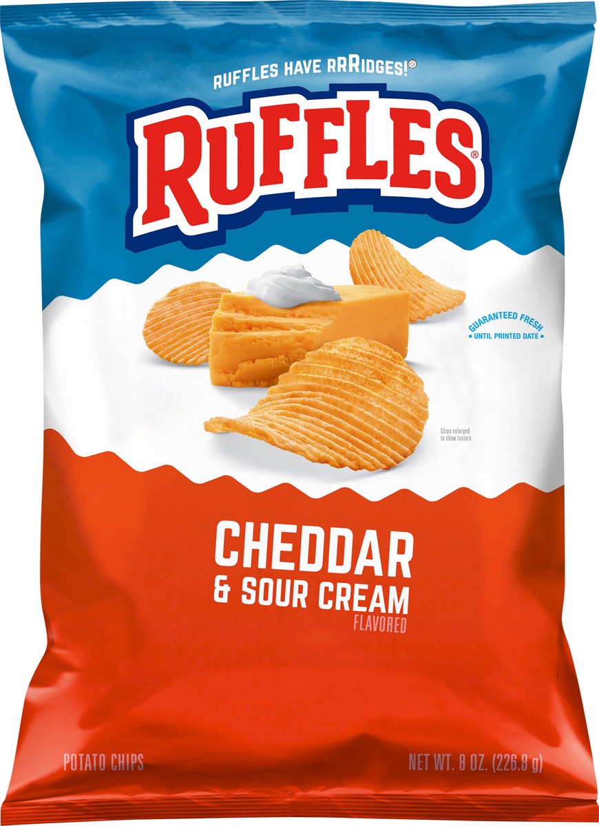 slide 5 of 6, Ruffles Cheddar & Sour Cream Potato Chips, 8 oz