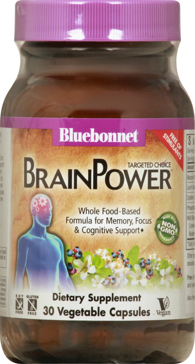 slide 5 of 12, Bluebonnet Nutrition Capsules BrainPower 30 ea, 30 ct