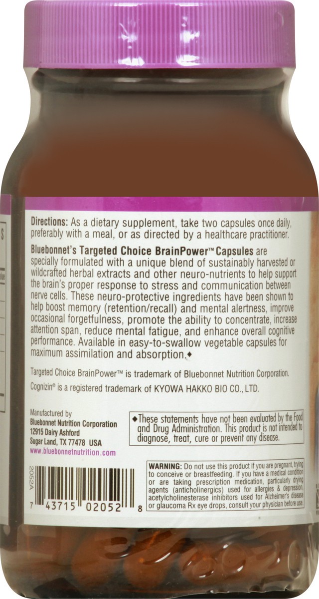 slide 2 of 12, Bluebonnet Nutrition Capsules BrainPower 30 ea, 30 ct