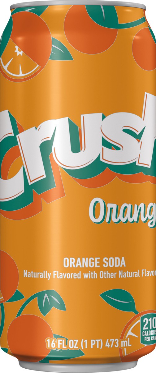 slide 4 of 12, Crush Orange Soda, 16 fl oz can, 16 fl oz