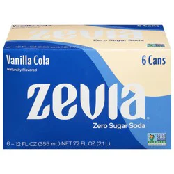 Zevia Vanilla Cola Zero Sugar Soda - 72 fl oz
