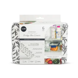 Core Bamboo Core Fridge Bin Liners 6 pc Olive Print