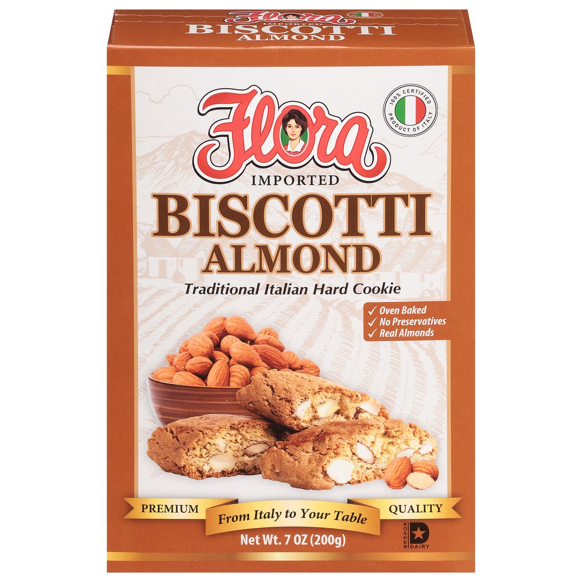 slide 1 of 16, Flora Almond Biscotti - 7 oz, 7 oz