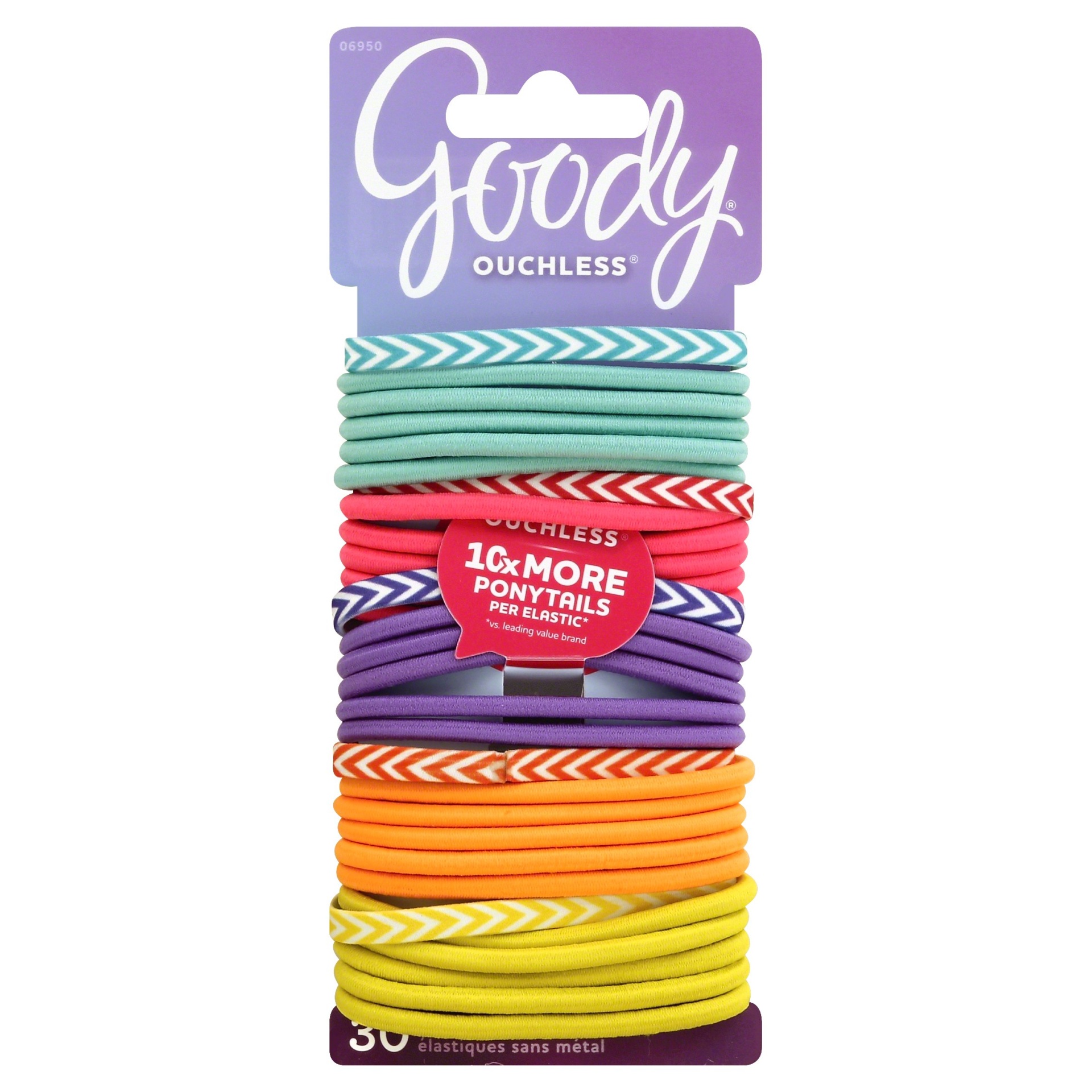 slide 1 of 1, GOODY ACCESSORIES Ouchless Chevrons And Neon 30Ct, 1 ct