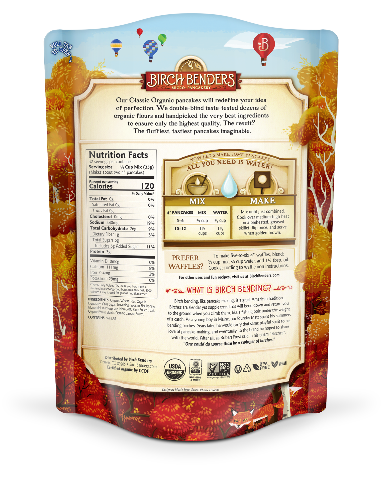 slide 2 of 2, Birch Benders Organic Classic Pancake & Waffle Mix, 40oz, 40 oz