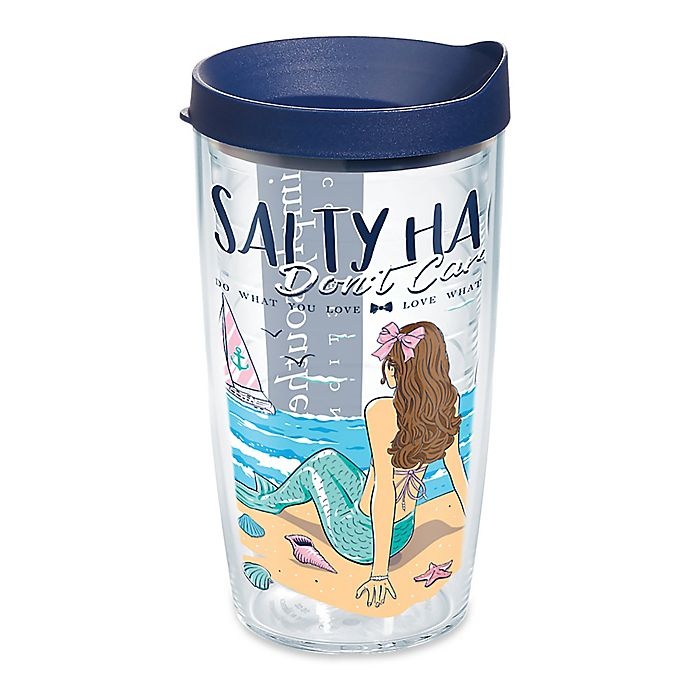 slide 1 of 1, Tervis Simply Southern Salty Hair Don't Care Wrap Tumbler with Lid, 16 oz