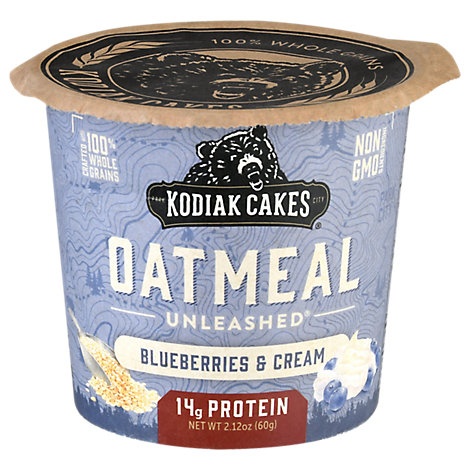 slide 1 of 1, Kodiak Cakes Blueberries & Cream Oatmeal, 2.12 oz