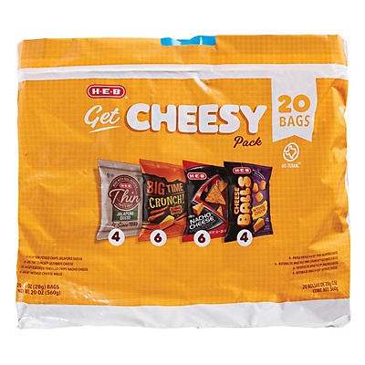 slide 1 of 1, H-E-B Get Cheesy Variety Pack, 20 ct