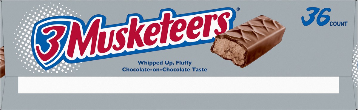 slide 6 of 7, 3 MUSKETEERS Milk Chocolate Candy Bars, Full Size, 36 Ct Bulk Candy Box, 69.12 oz