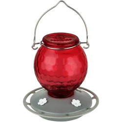 Nature's Way EcoCycle Recycled Glass Hummingbird Feeder - Crimson, 1 ct