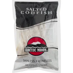 Arctic Moon Wild Caught Boneless Skinless Salted Cod Fish Frozen