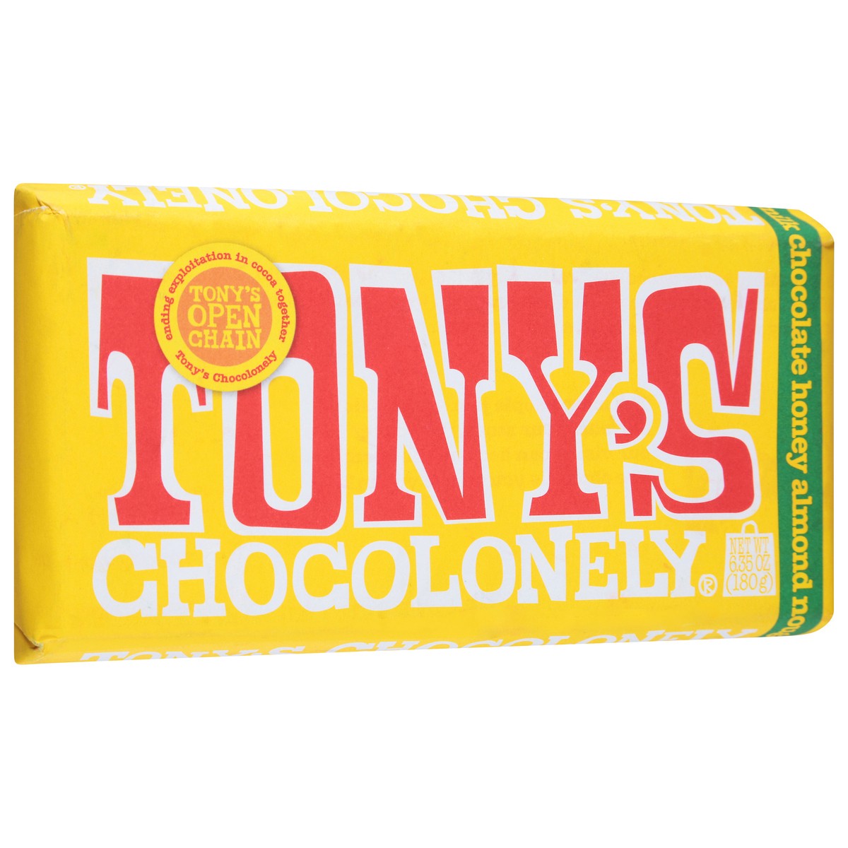 slide 8 of 15, Tony's Chocolonely Honey Almond Nougat Milk Chocolate 6.35 oz, 6.35 oz