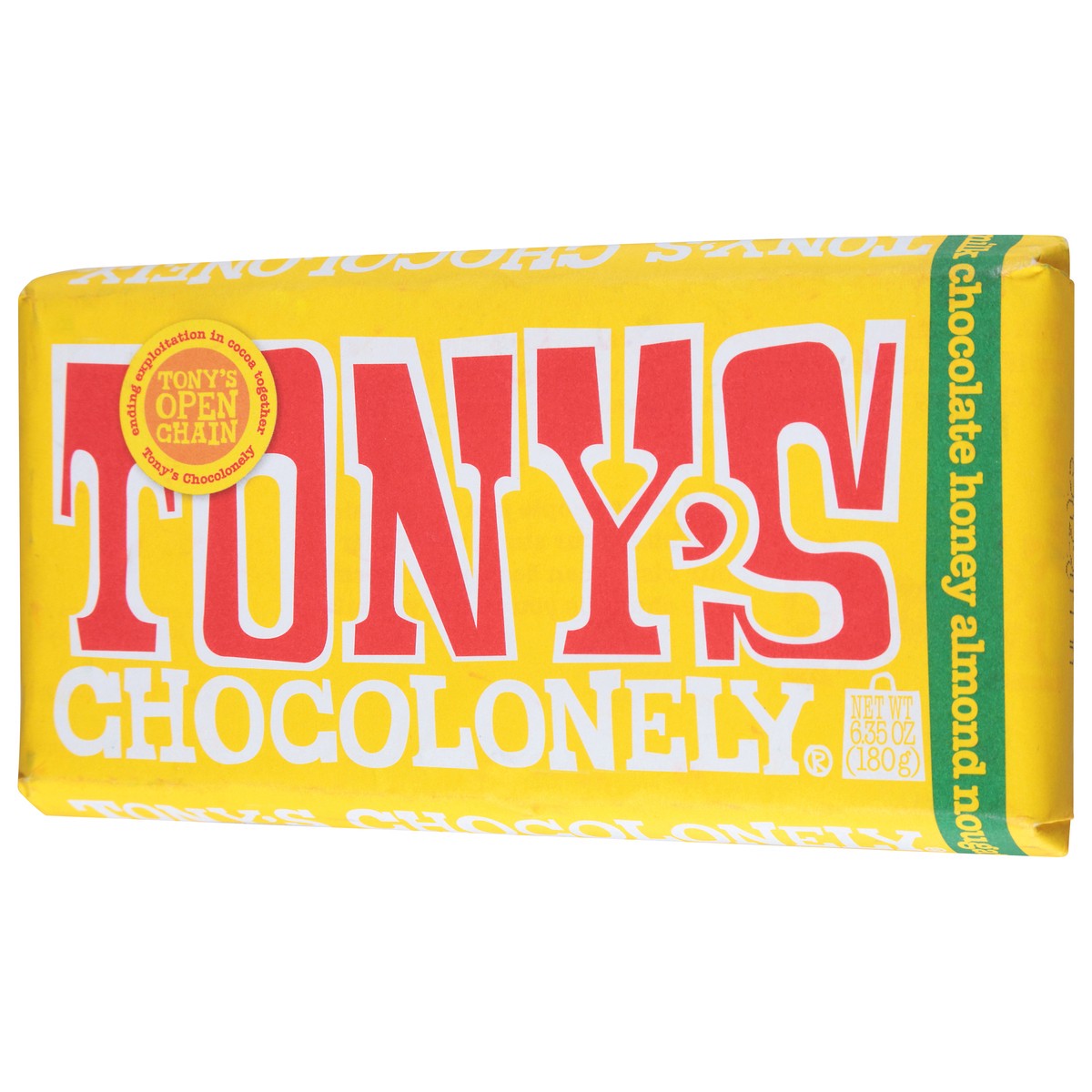 slide 6 of 15, Tony's Chocolonely Honey Almond Nougat Milk Chocolate 6.35 oz, 6.35 oz