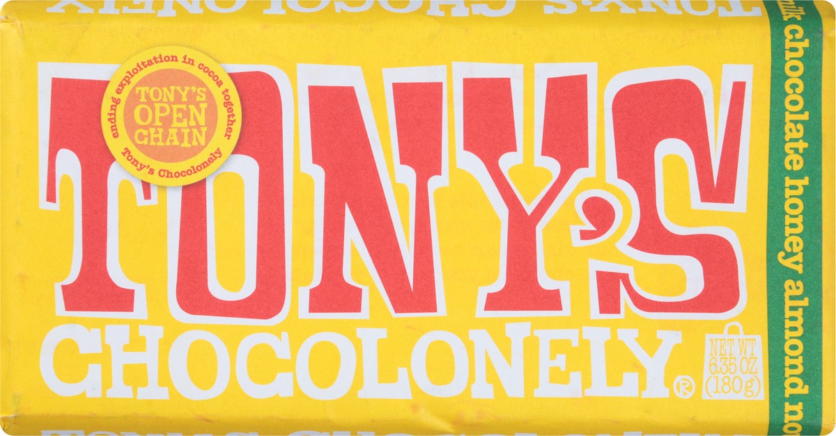 slide 12 of 15, Tony's Chocolonely Honey Almond Nougat Milk Chocolate 6.35 oz, 6.35 oz