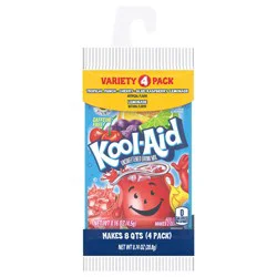 Kool-Aid Variety Pack, Tropical Punch, Cherry, Blue Raspberry Lemonade & Naturally flavored Lemonade drink mix, 4