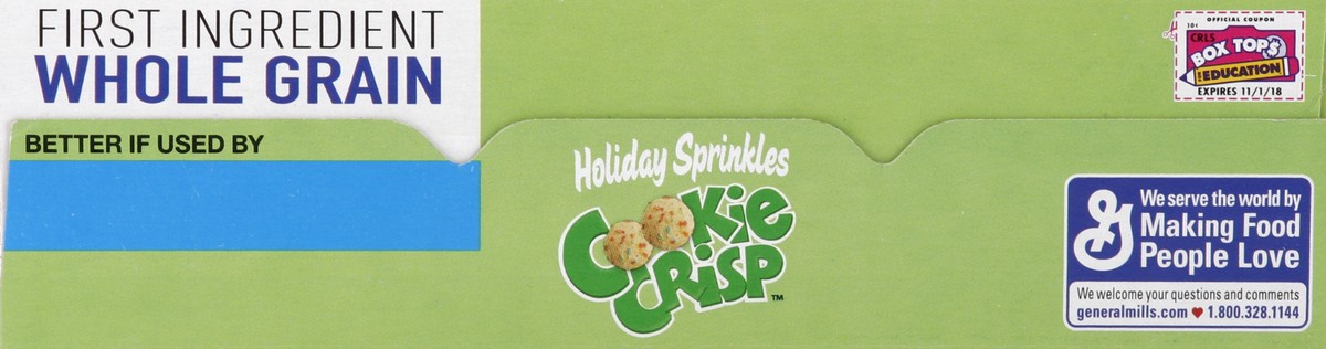 slide 2 of 6, Cookie Crisp Holiday Sprinkles Breakfast Cereal - General Mills, 11.25 oz